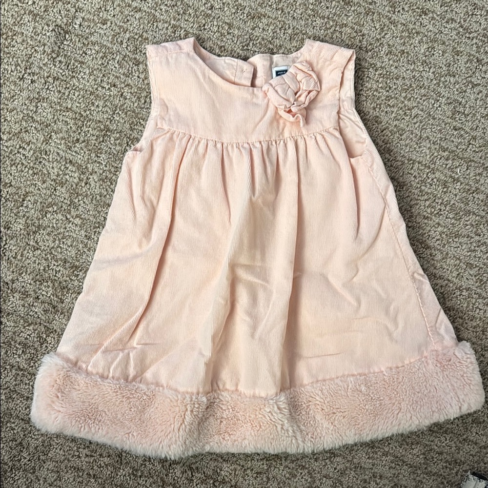 Charming Pink Kids Dress with Floral Accent